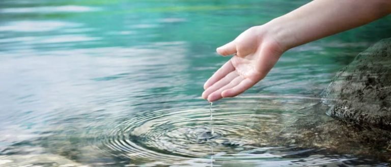 Mano en el agua ignisnatura