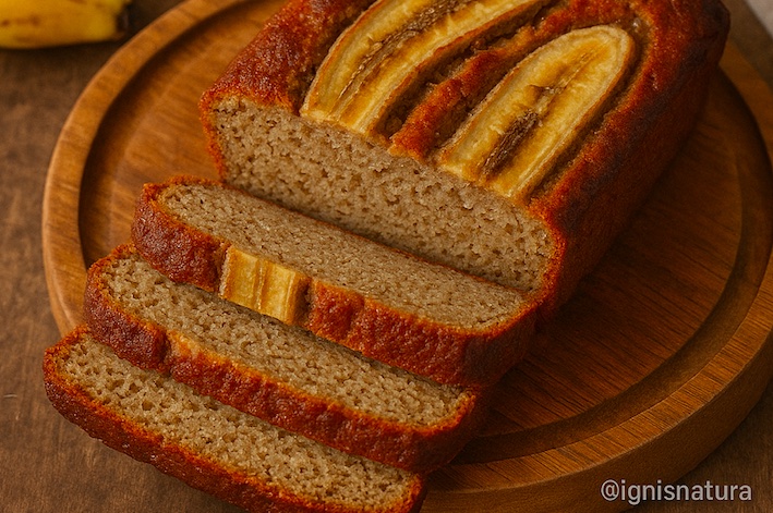 Pan de Plátano Sin Harina y Sin Azúcar