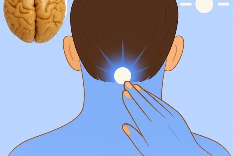 Punto de Liberación Mental: cómo la presión suave en la base del cráneo ayuda a aliviar tensión y mejorar el bienestar