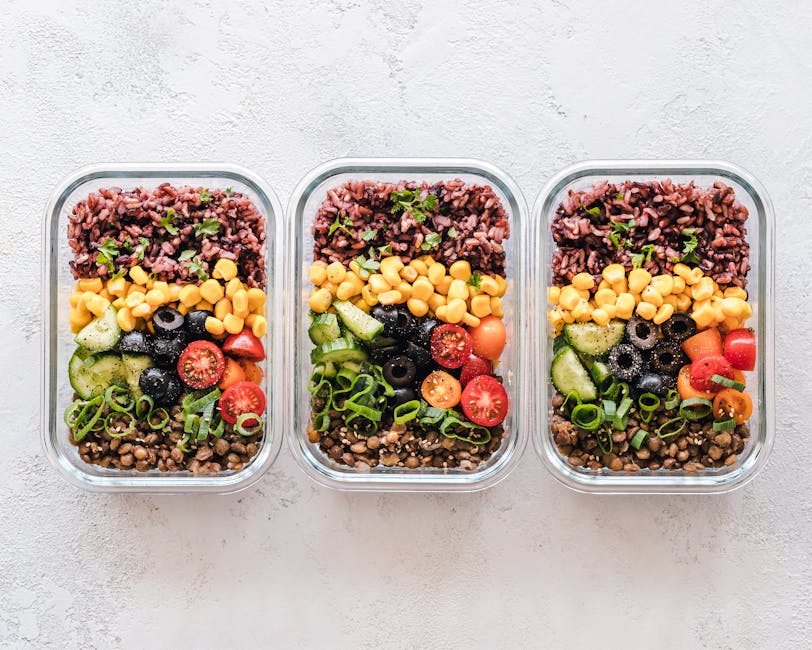 A triptych showing meal planning, exercise, and stress management activities for diabetes management